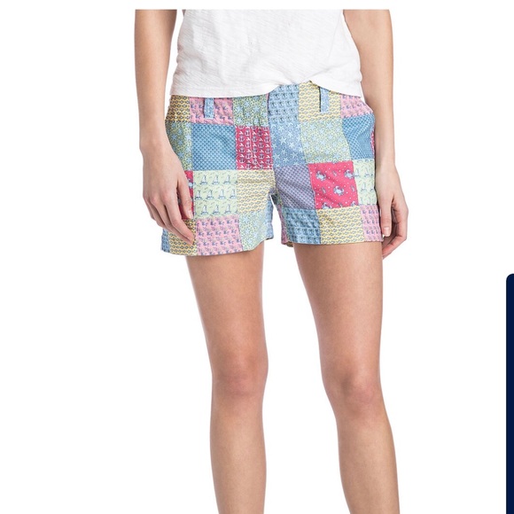 Vineyard Vines Original Patchwork Every Day Shorts Size 4 - Picture 1 of 8